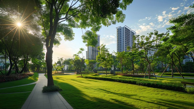 北京小区绿化灌木种植间距标准解析**